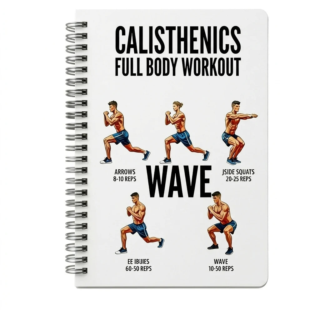 Calisthenics Full Body Workout Notebook for Home Gym Use with Progress Tracking Compact Portable Design for All Fitness Levels