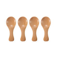4Pcs Mini Wooden Spoons Small Kitchen Spice Condiment Spoon Sugar Tea Coffee Scoop Short Handle Wood Kids Spoon Kitchen Gadgets