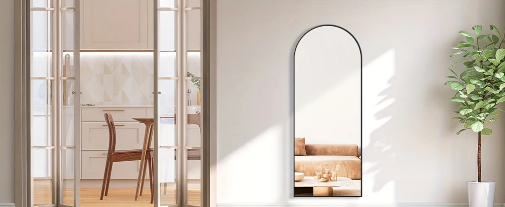 Arched/Rect Full Length Mirror,Full Body Mirror With Stand