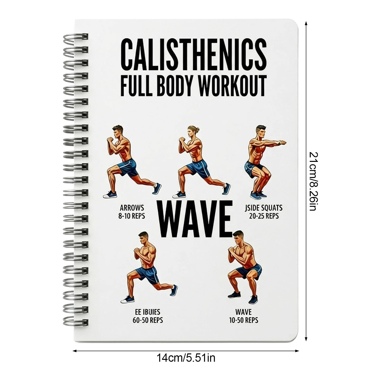 Calisthenics Full Body Workout Notebook for Home Gym Use with Progress Tracking Compact Portable Design for All Fitness Levels
