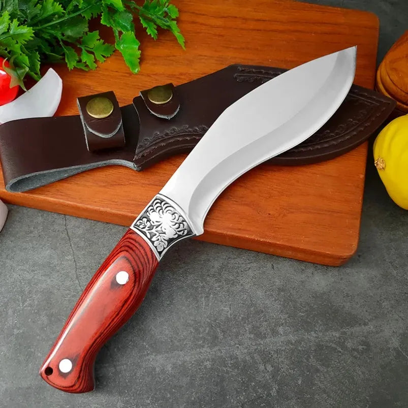 Butcher Boning Knife Stainless Steel Cut Meat Fish Fruit Vegetables Chopping Slicing Kitchen Chef Knife Cleaver Knife with Cover