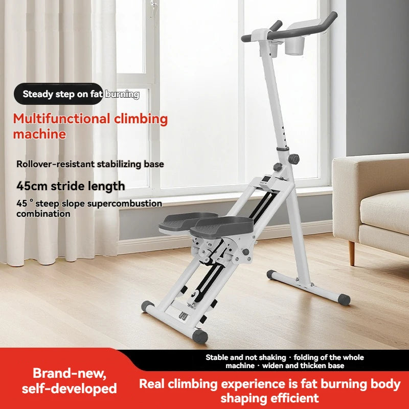Adjustable Resistance Levels Stepper Machine Low Impact Cardio Workout Climbing Machine Motion Stair Climber
