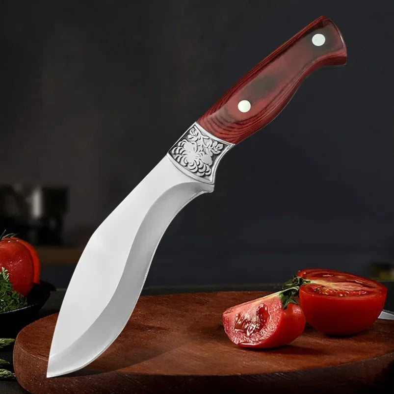 Butcher Boning Knife Stainless Steel Cut Meat Fish Fruit Vegetables Chopping Slicing Kitchen Chef Knife Cleaver Knife with Cover
