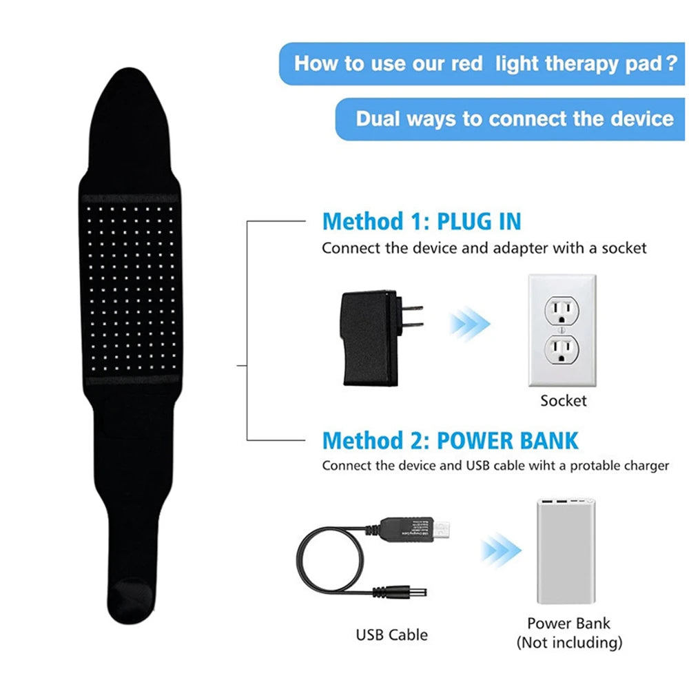 Red Light Therapy Belt Infrared Light Therapy Wrap Red Light Therapy Device for Body with Timer Back Shoulder Waist Pain Relief