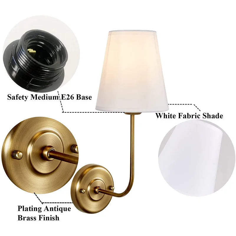 American minimalist iron wall lamp