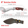 Butcher Boning Knife Stainless Steel Cut Meat Fish Fruit Vegetables Chopping Slicing Kitchen Chef Knife Cleaver Knife with Cover