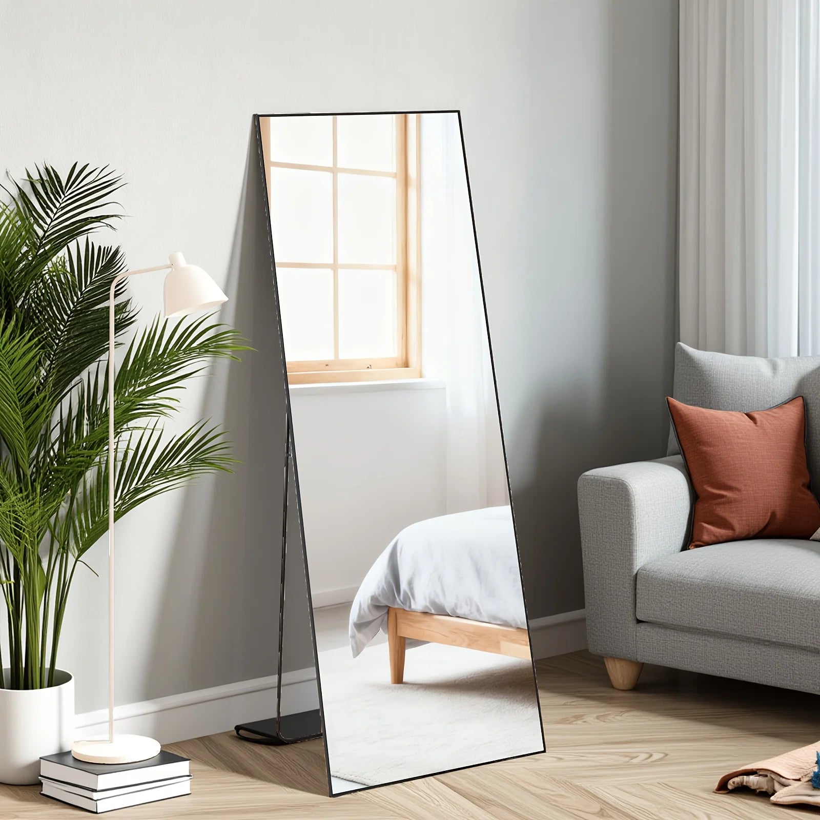 Arched/Rect Full Length Mirror,Full Body Mirror With Stand