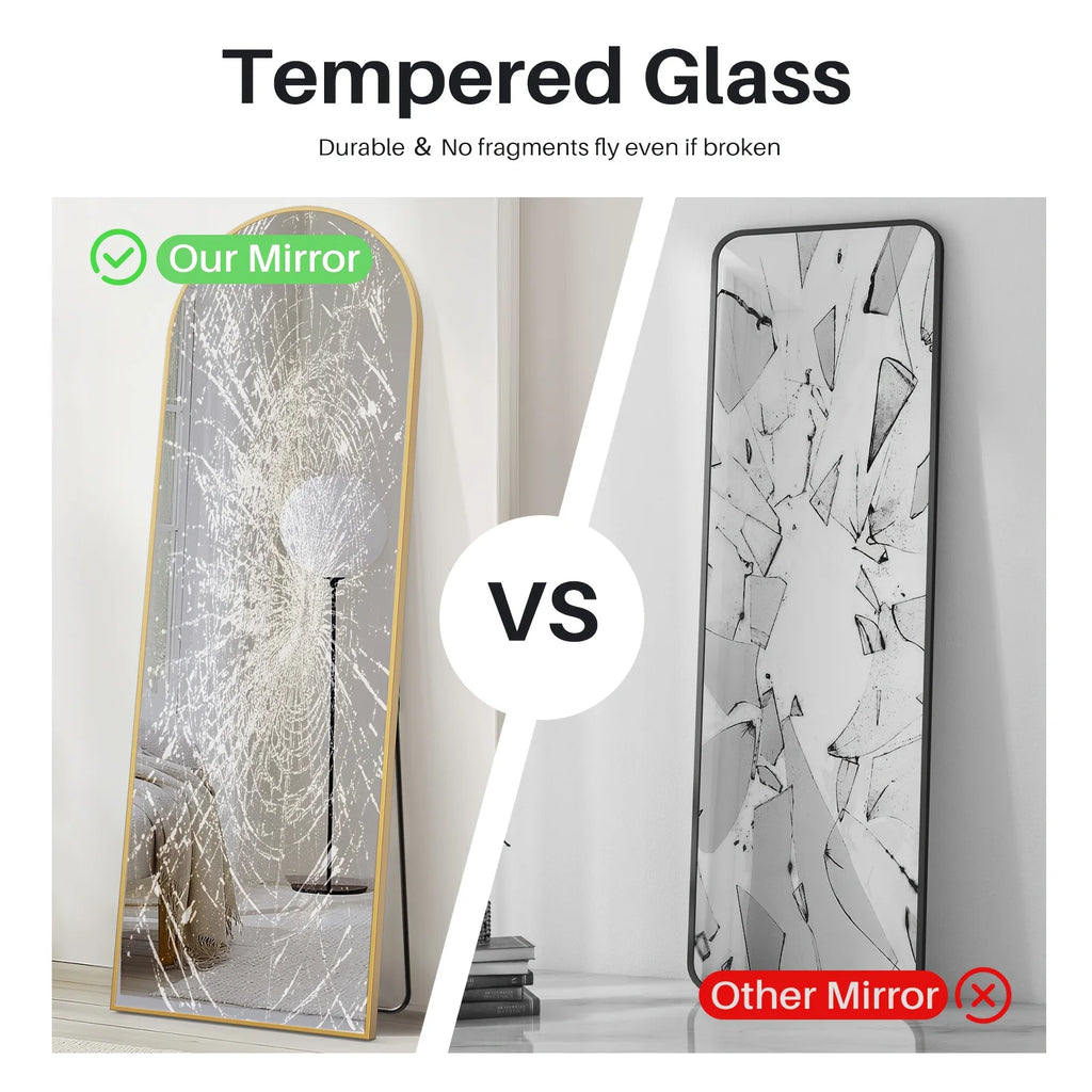 Arched/Rect Full Length Mirror,Full Body Mirror With Stand