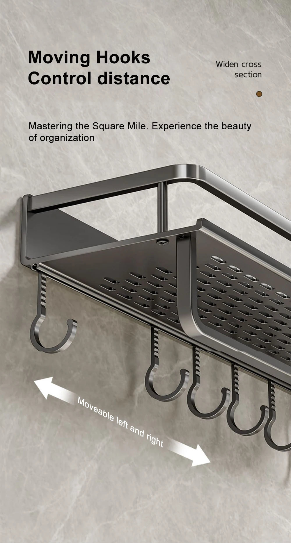 Wall-Mounted Kitchen Spice Rack Organizer Carbon Steel No Drilling 12-20 Inch Seasoning Holder Shelf for Easy Access to Spices