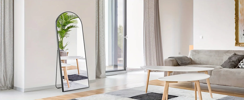 Arched/Rect Full Length Mirror,Full Body Mirror With Stand