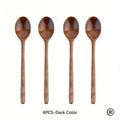4PCS Wooden Spoon Kitchen Korean Style Natural Wood Soup Tableware Cooking Honey Coffee Spoon Mixing Spoon